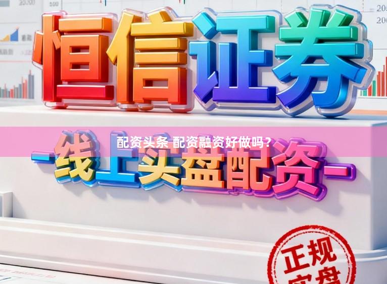 配资头条 配资融资好做吗？